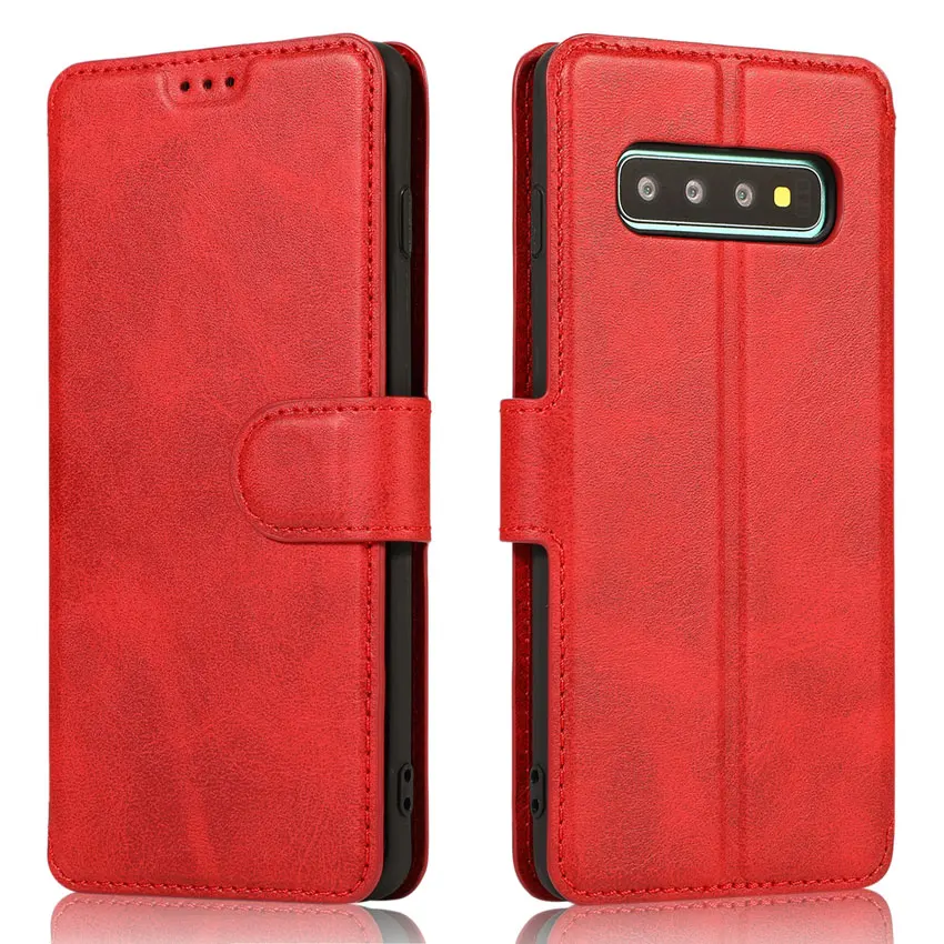 Кожаный флип-кошелек чехол для телефона для Redmi Note 7 5 6 Pro Redmi 6 6A 7 6 Pro чехол с магнитной подставкой Чехол для Xiaomi 6X8 9 чехол - Цвет: Красный
