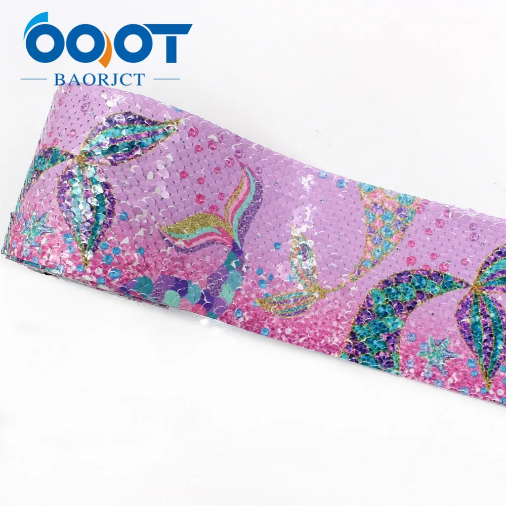 OOOT BAORJCT I-19410-902, печать блесток Блестящий мультфильм 3 ''ленты DIY банты аксессуары Свадебная вечеринка украшения 2y