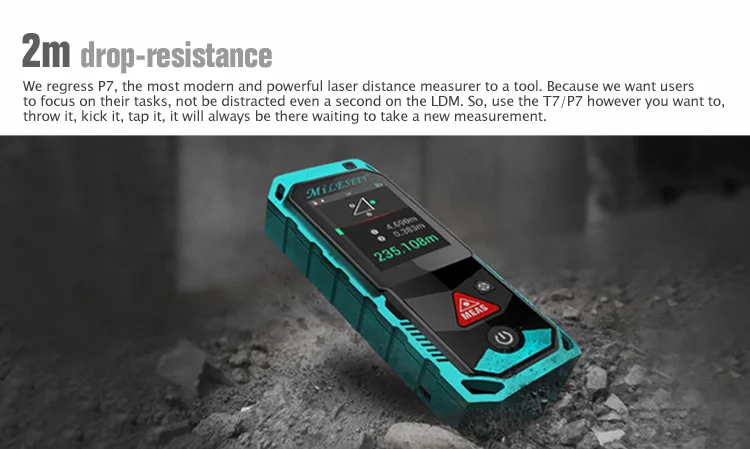 Mileseey P7 150 м 200 м Bluetooth лазерный дальномер с поворотным сенсорным экраном перезаряжаемый лазерный измеритель