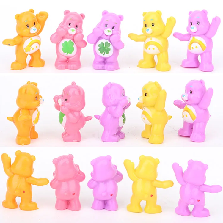 24 шт./компл. 4 см аниме Kawaii Care Bears bear лучшие детские игрушки для мальчиков и девочек