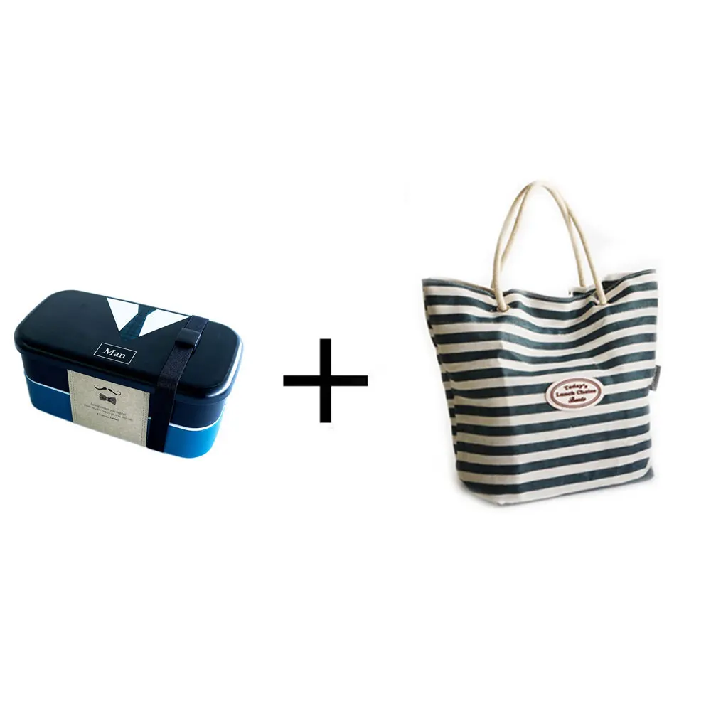 Tie with bag Французский романтический японский 2 уровня Bento Box Обед коробок Пикник lunchbox дети Бенто Еда контейнер печь Портативный Шул кемпинг ланч бокс контейнер для еды - Цвет: Tie with bag