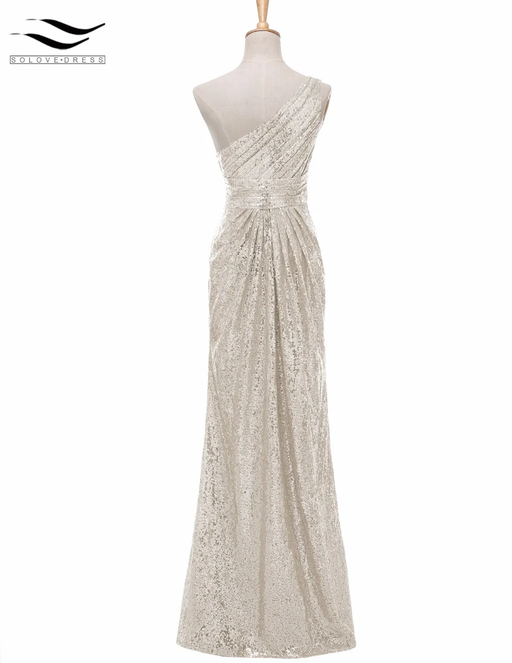 Solovedress платье с рукавами крылышками цвета шампанского и Русалочки расшитое