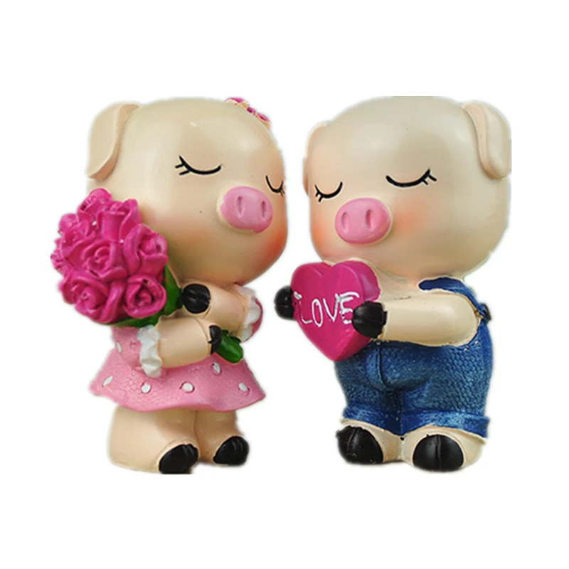 Украшение для дома декор 3 1 дюйма милая фигурка Свинки из смолы креативные