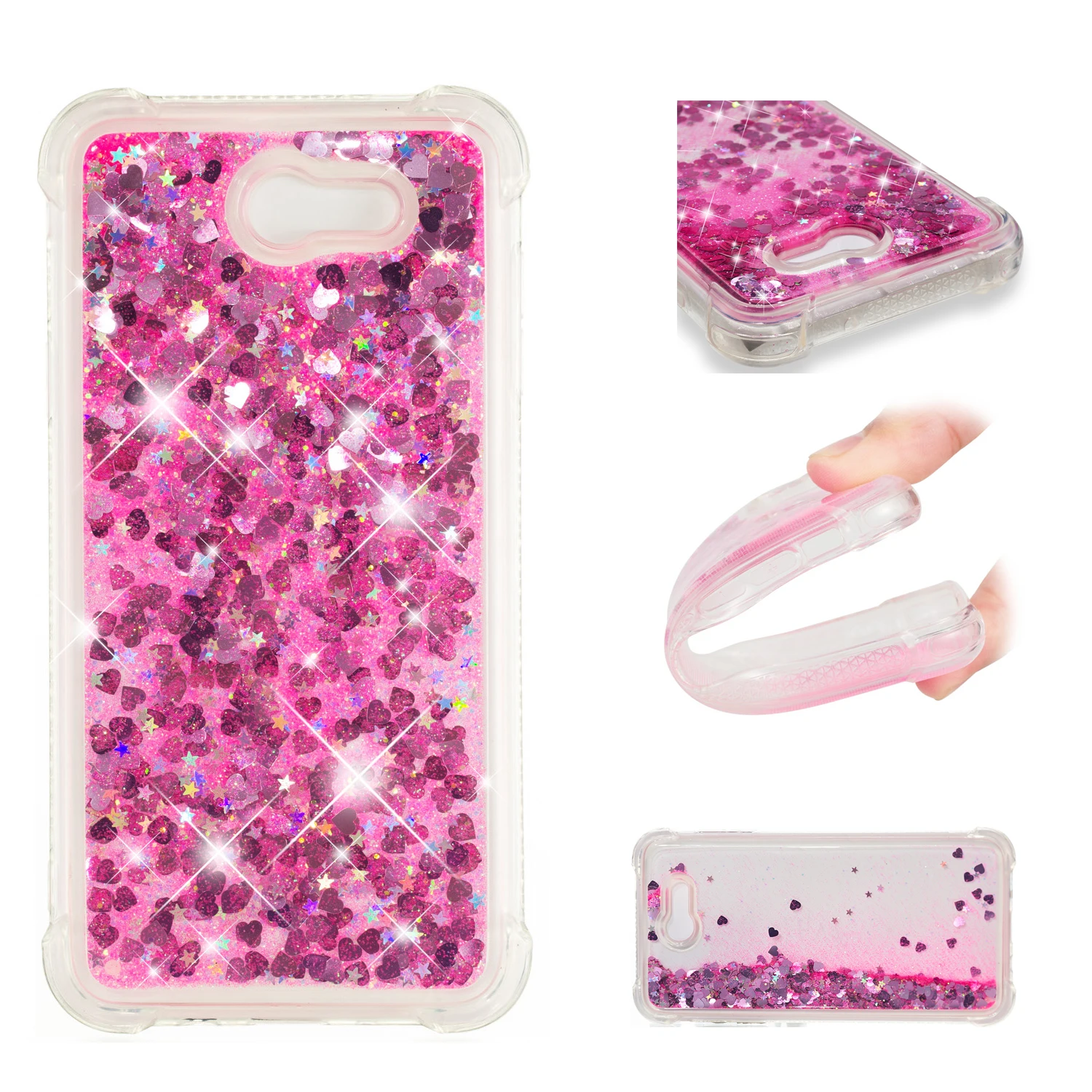 Для Samsung Galaxy J7 Perx J727 Funda Sky Pro V Dynamic Love Heart quicksand чехол Halo Wide 2 Силиконовый мягкий TPU |