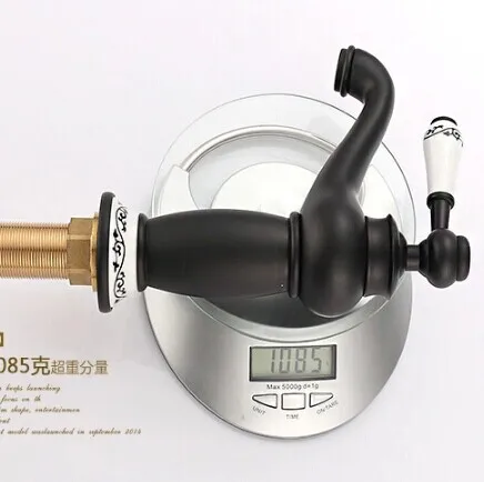 Черный медный античный смеситель для ванной комнаты модный винтажный