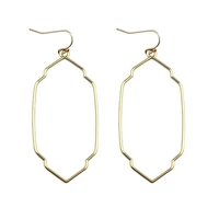 zwpon fashion zinc alloy large allow frame open earrings for women filigree alloy hollow frame drop earrings for woman jewelry