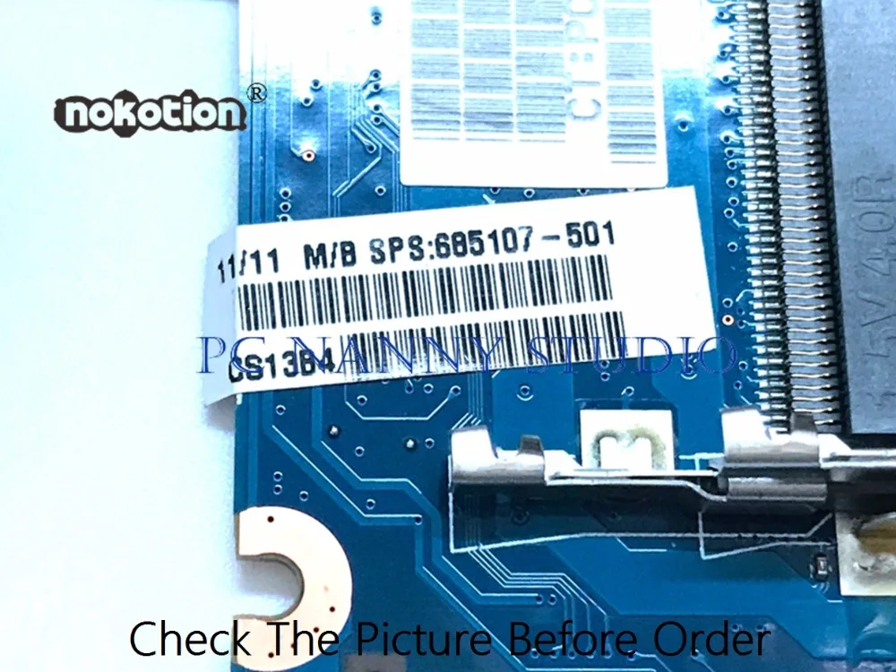 PCNANNY для HP 2000 2B 450 Материнская плата ноутбука 685107-501 685107-001 материнская 6050A2493101 DDR3 HM75