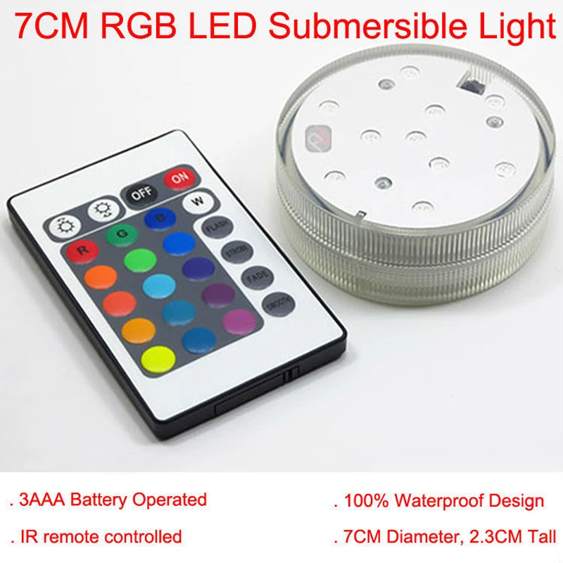 Env&iacute;o Gratis 48 unids/lote, Base de luz LED de varios colores con pilas AAA para decoraci&oacute;n de Navidad y bodas-5