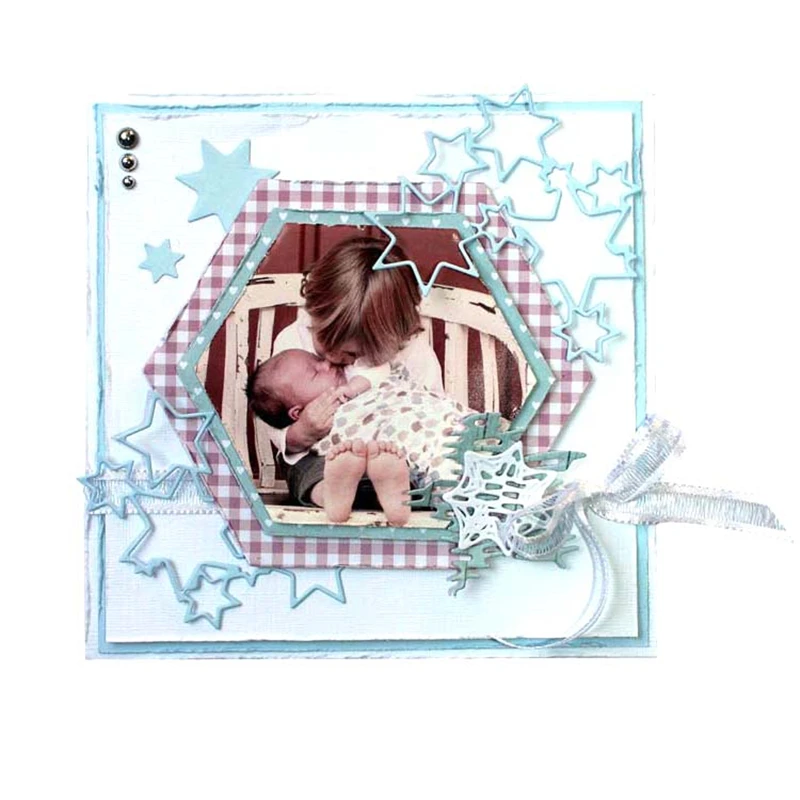 Naifumodo Stars Craft Набор штампов для резки металла Fustelle DIY новый Скрапбукинг