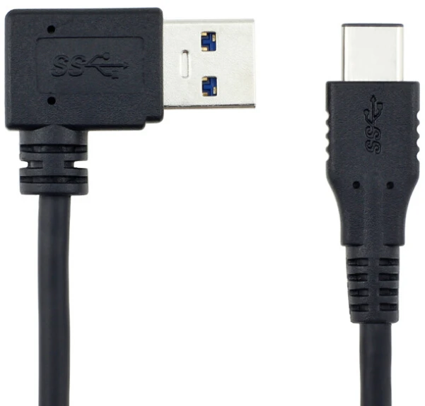 5 Гбит/с В 2 А 90 градусов левый и правый угловой USB 3 0 к 1 кабель стандарта C м фута для