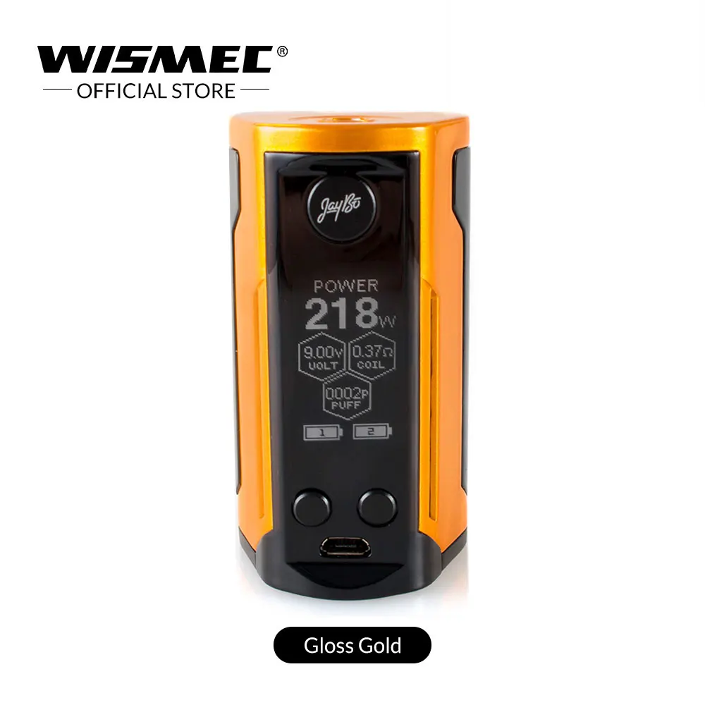 [Русский/США/Франция] Wismec Рел RX GEN3 двойной мод Box Max Выход 230 W VW/TC-Ni/TC-Ti/TC-SS/TCR электронных сигарет жидкостью vape mod - Цвет: Gloss Gold