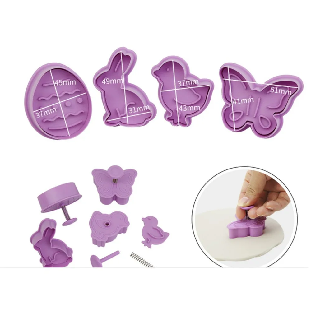 4 шт./компл. форма для торта с милой бабочкой и кроликом из мультфильма помадка