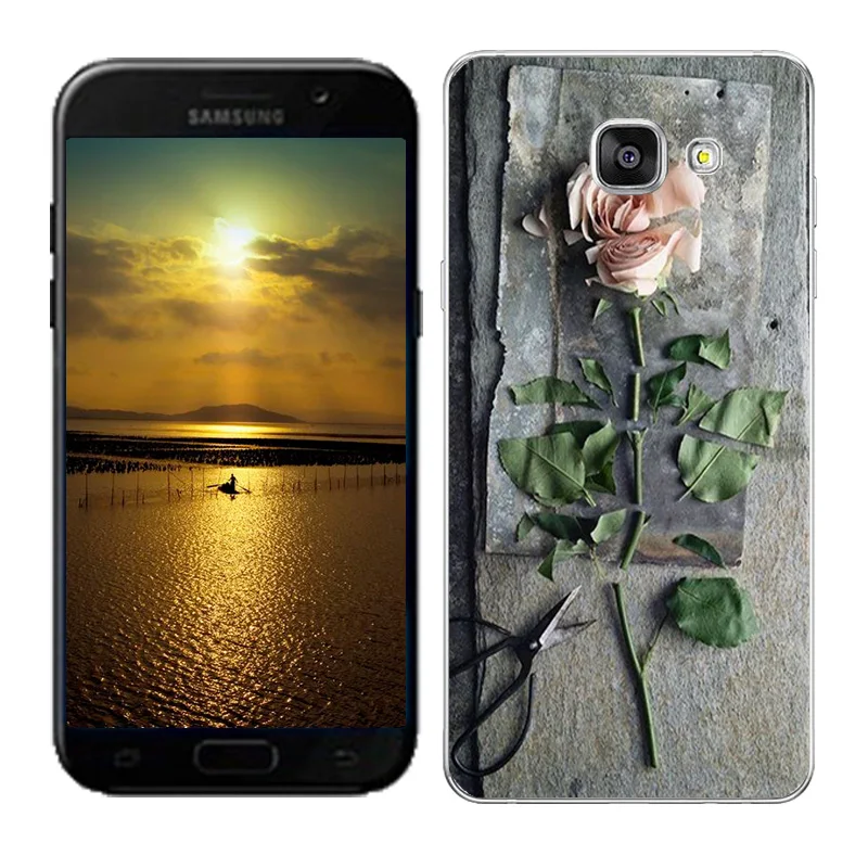 Для Samsung Galaxy A7 2017 A720F чехол необычный окрашенный Мягкий силиконовый для телефона