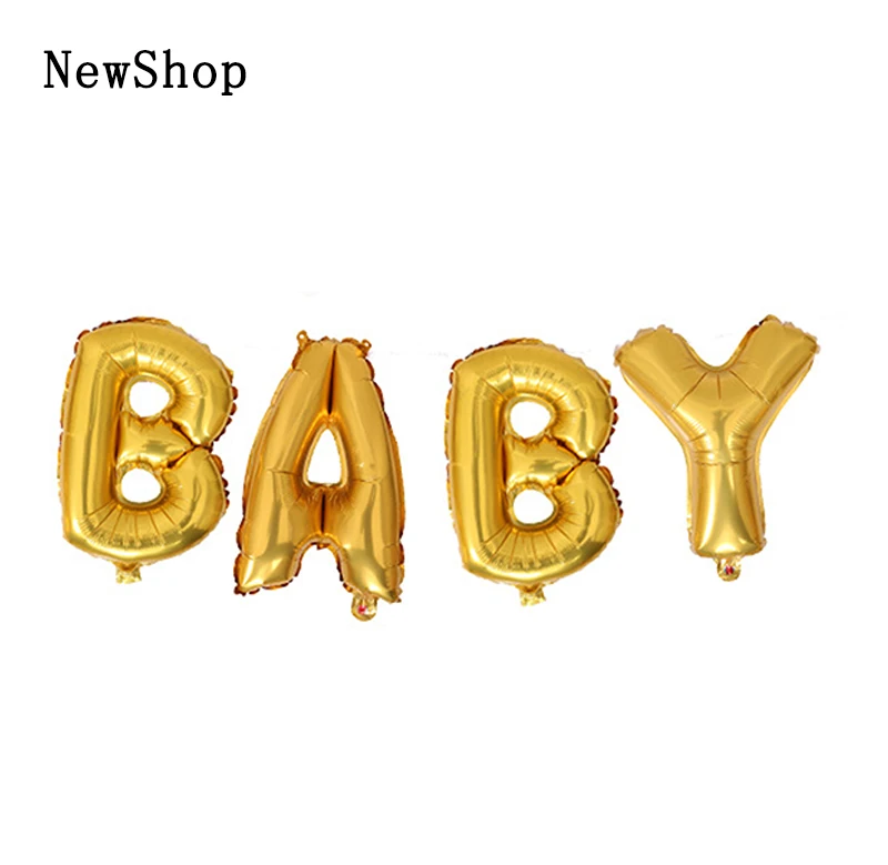 40 дюймов розовое золото 'BABY' Love письмо воздушный шар с днем рождения гелиевые