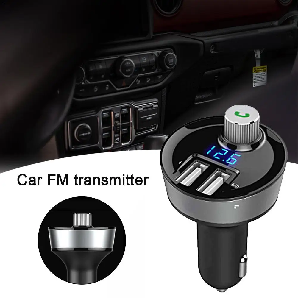 Автомобильный громкая связь аудио плеер fm передатчик Bluetooth 4 2 двойной USB
