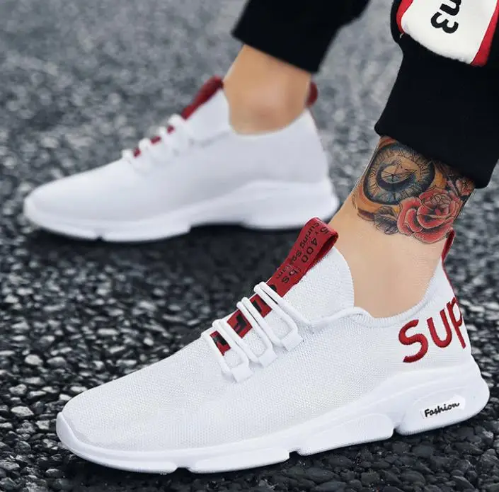 2019 новые дышащие спортивные кроссовки Мужская Летняя обувь повседневная с