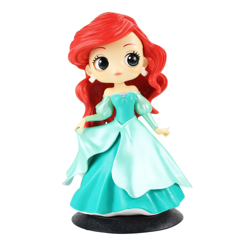 Ariel B opp bag Q Posket Princess Figures Mermaid Ariel Rapunzel Belle QPosket Characters Collectible Modle Dolls Kids Girls Toys Gifts - Цвет: Ariel B opp bag