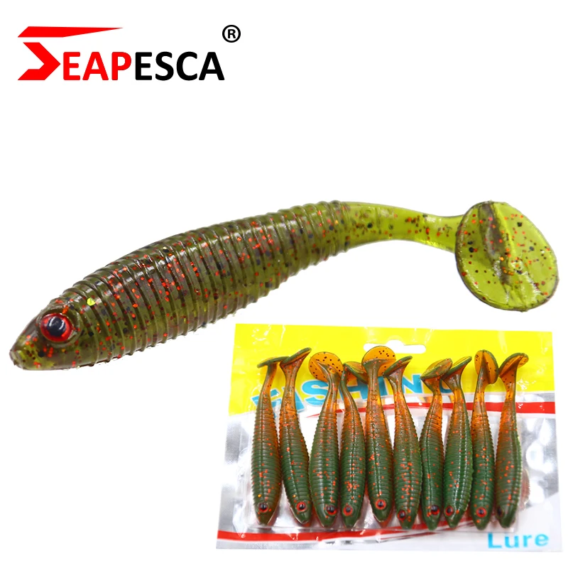 SEAPESCA 10 шт./партия мягкая рыболовная приманка 85 мм 3 8 г искусственные 3D глаза