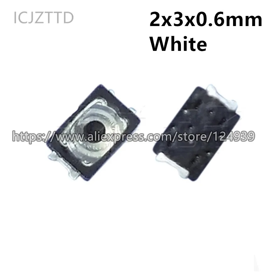 Белый кнопочный переключатель для тонкой пленки 2x3x0 6 мм 2*3*0 2P SMD тактовый