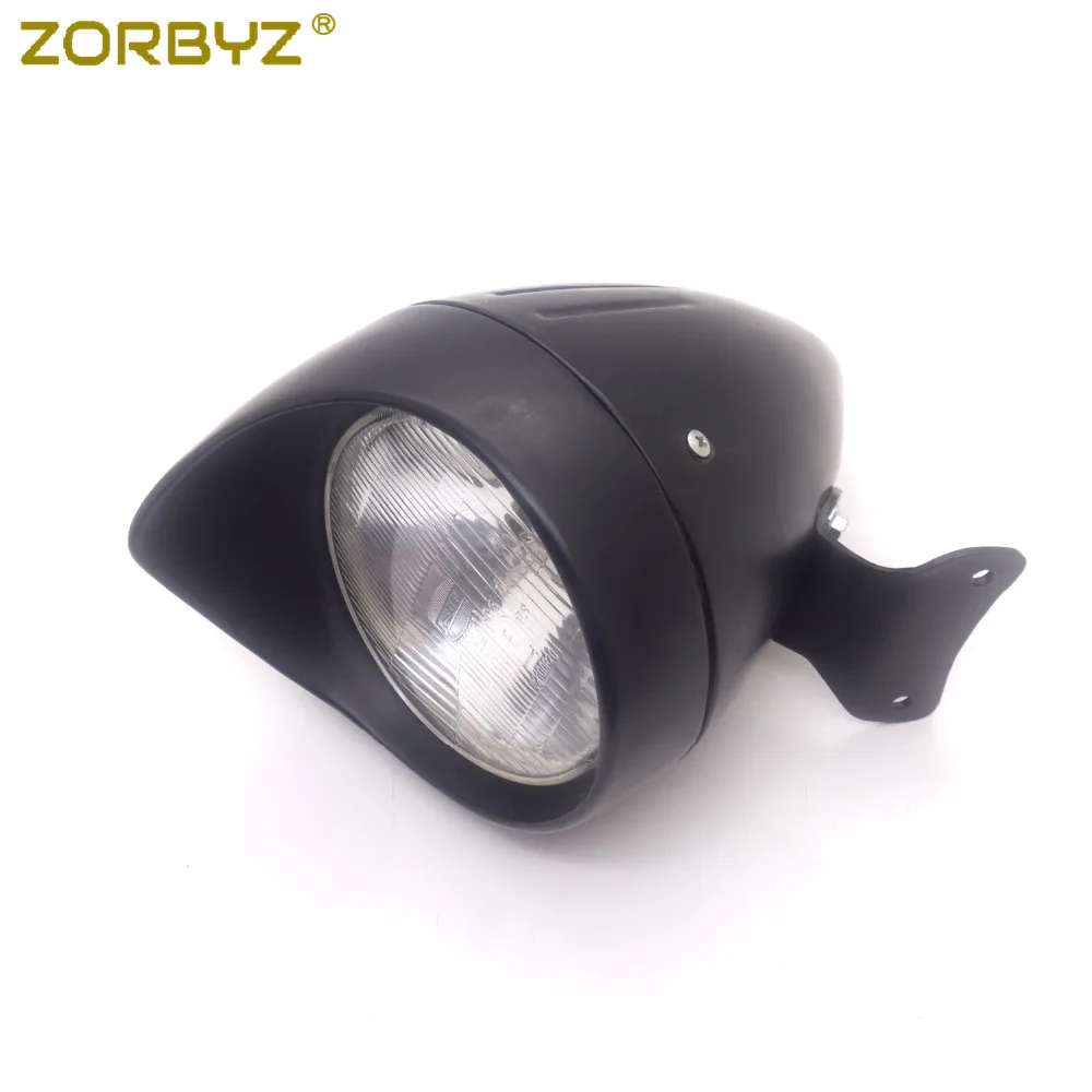Черная/хромированная металлическая фара ZORBYZ для мотоцикла Honda Magna 750 Shadow 600 1100 VT750