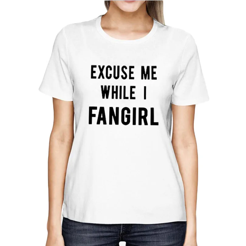 Извините меня пока я Fangirl футболка Tumblr девушки хипстер говорящий Харадзюку