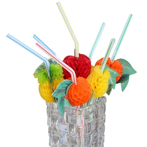 100PC Tenske 20/50/100 шт многоцветные длинные прямые питьевые соломки, домашний бар Вечерние Коктейль соломы* 23 подарок Прямая - Цвет: 100PC
