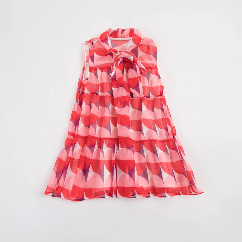 

Mommy and Me Mother Daughter Dresses Family Matching Clothes Bowtie Design Collar High Neck Plaid Mom and Daughter Beach Dress
