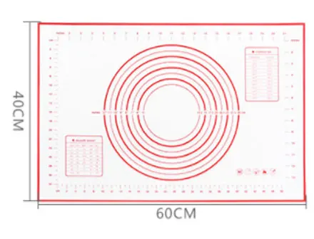 Многоцветный Baking Tool High Temperature Resistance Kitchen Kneading Pad Surface Mat Large Anti Slip Rolling Plate Silica Pad - Цвет: Многоцветный