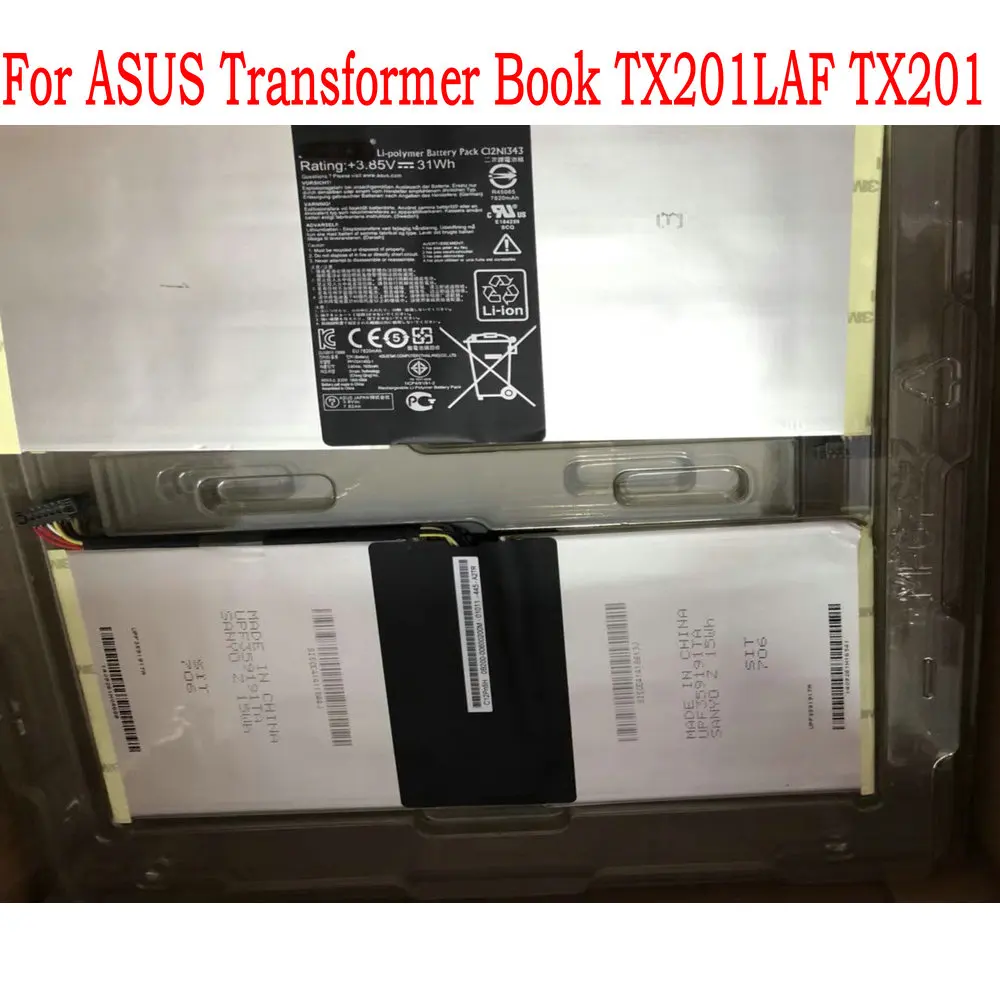 Аккумулятор C12N1343 для ASUS Transformer Book TX201LAF TX201 100% 7820 мАч новый оригинальный