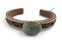 2015 new european jewelry suppliers leather bangle handmade weaving wrap bracelet vintage thin bracelet for women girl