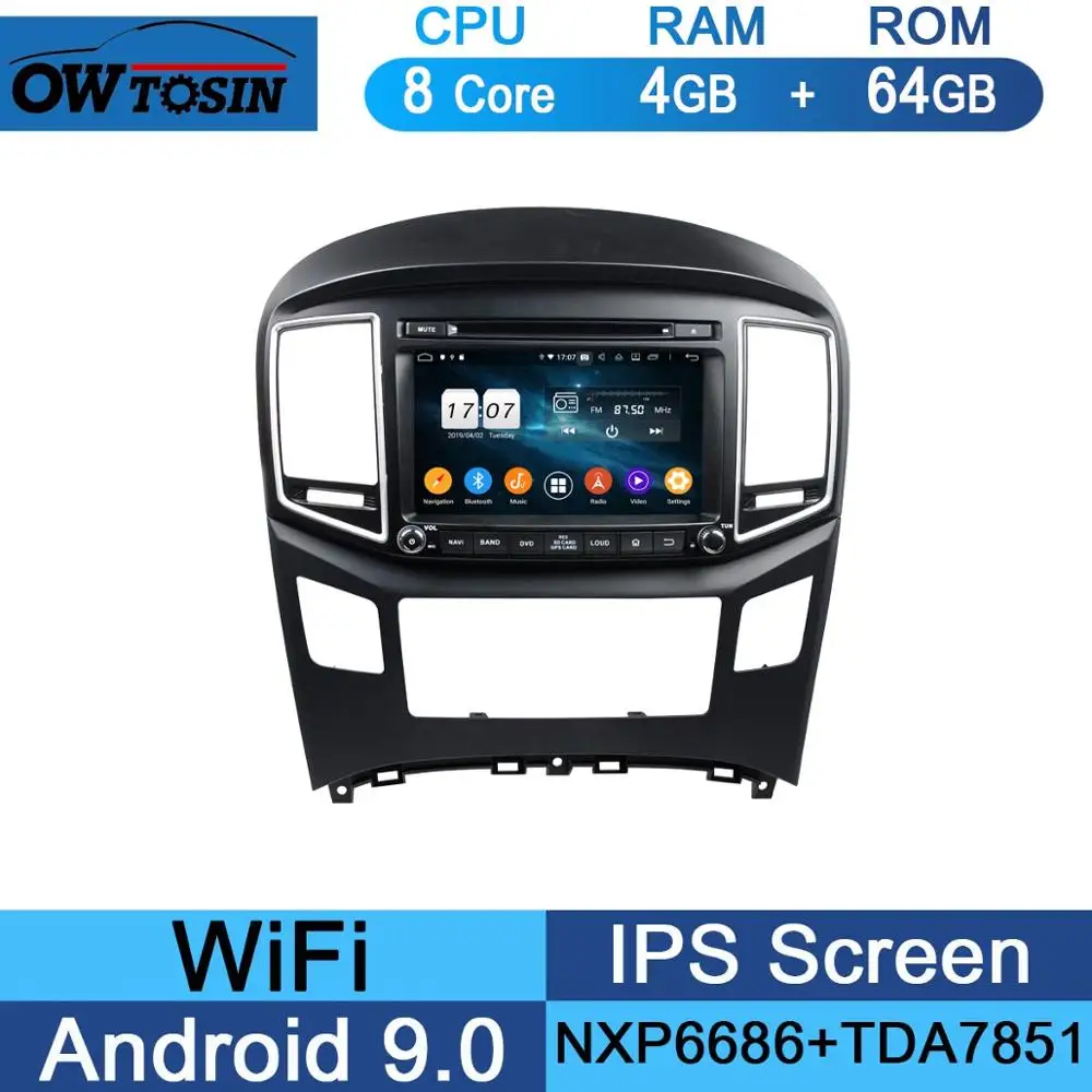 64G " ips 1920*1080 8 ядерный 4 Гб+ 64 Гб rom Android 9,0 автомобильный dvd-плеер для hyundai H1 Grand Starex DSP радио gps Parrot BT - Цвет: 64G