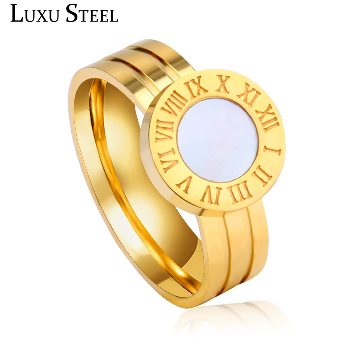 Женские кольца LUXUSTEEL обручальные аксессуары из нержавеющей стали золотые