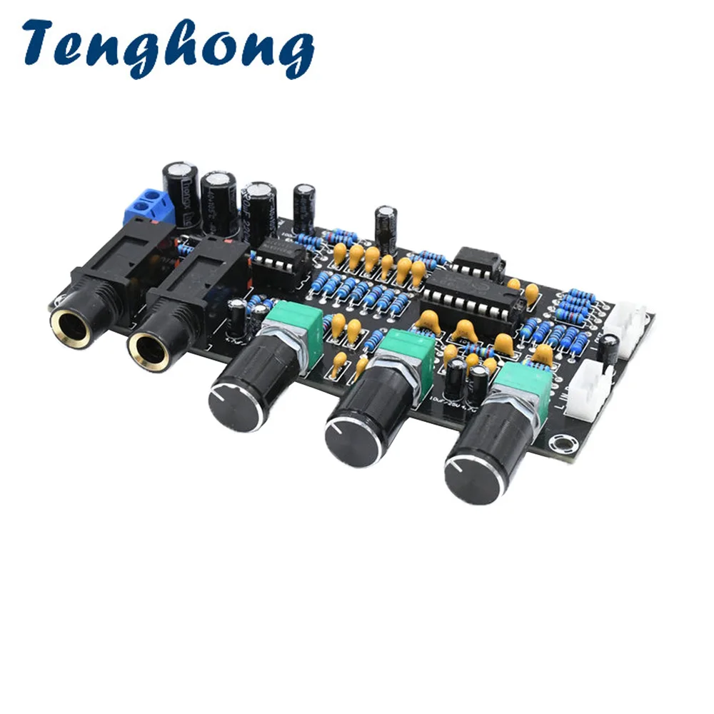 

Tenghong PT2399 Digital Microphone Amplifier Board DC12-24V Reverberation Karaoke Reverb Amplifier NE5532 Pre Amplifiecador DIY
