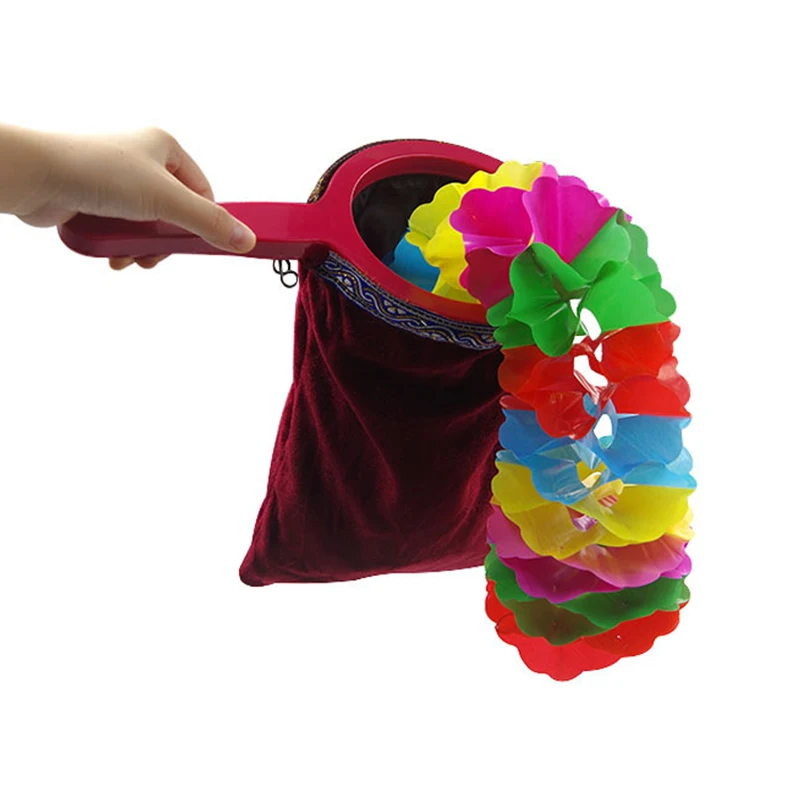 

Repeat Zipper Change Bag(Double Layer) Magic Tricks Close Up Appearing From Empty Bag Magie Gimmick Props Toys for Children