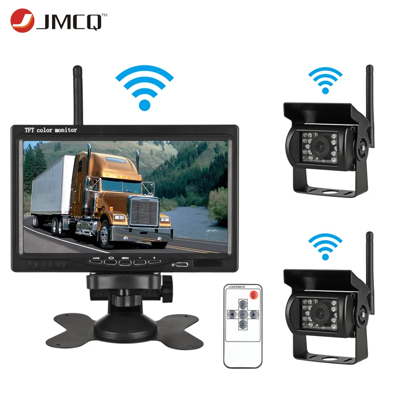 JMCQ 7 дюймов TFT LCD беспроводной автомобильный монитор HD дисплей обратная камера