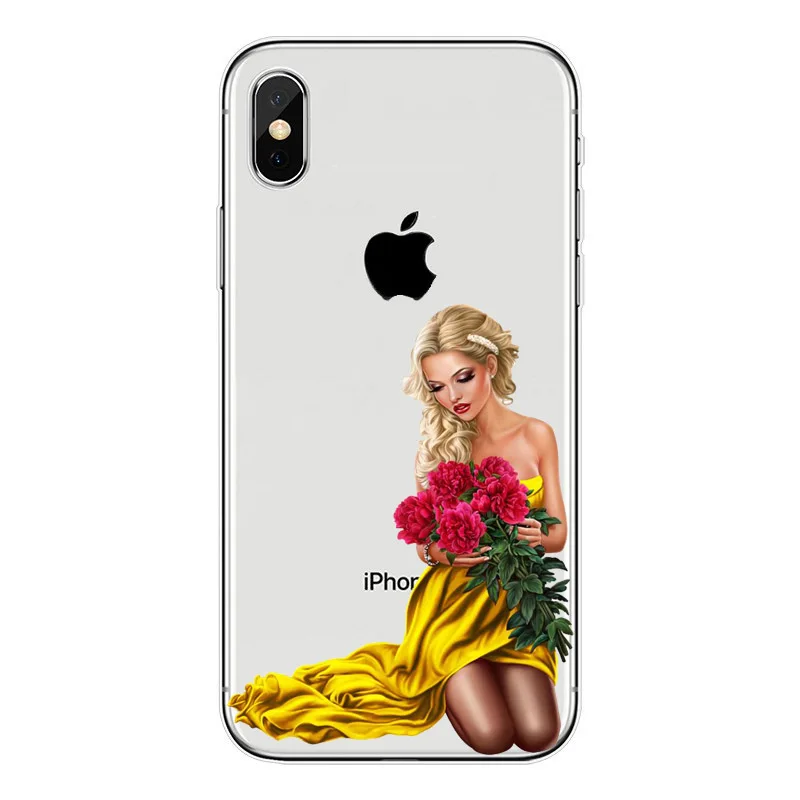 Модный женский Мягкий ТПУ чехол с цветами для iPhone X XSMAX 8 7 6 6s Plus 5 5S SE