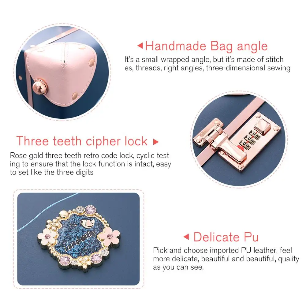 Для женщин набор чемоданов на колесиках легкий комплект дорожных для переноски