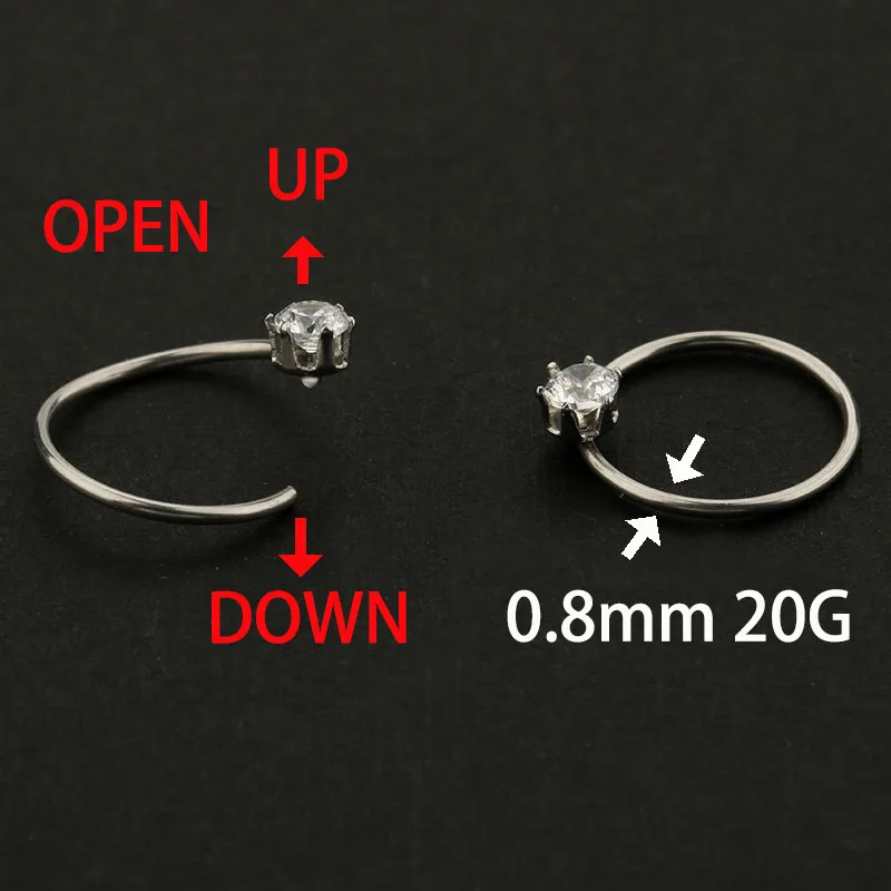 4 шт. модные серьги для хряща носа кольца многофункциональные затычки ушей из