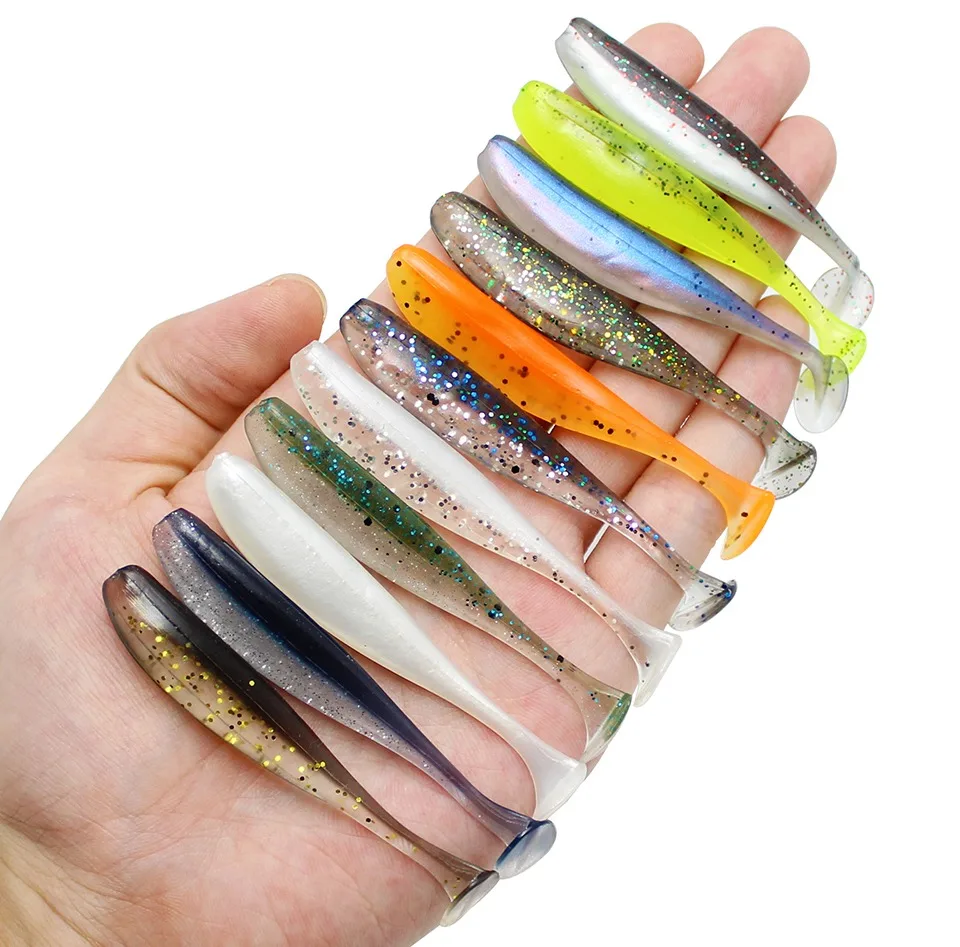 Amlucas 75 мм 2,1 г 6 шт. воблеры рыболовные силиконовые приманки Swimbait шэд гольян Карп Рыбалка Искусственные Мягкие приманки WW1027
