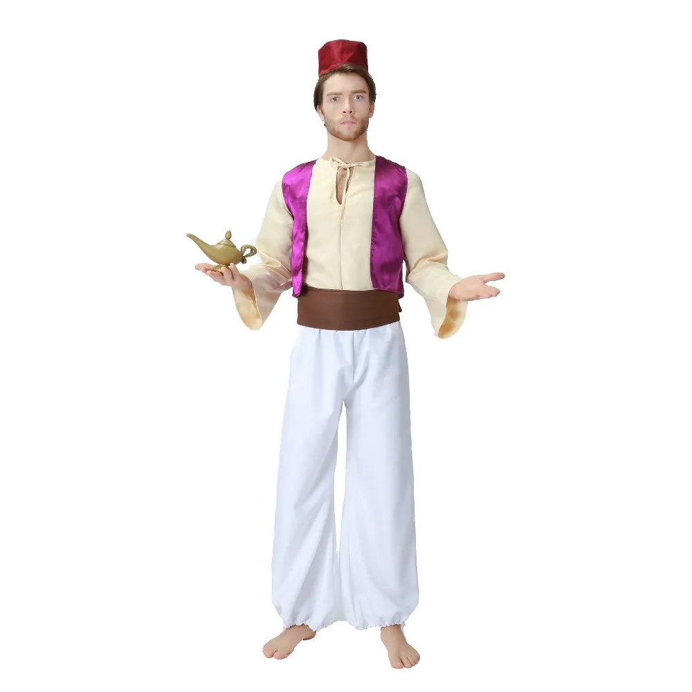 Бесплатная доставка Aladdin и волшебная лампа маскарадные костюмы Aladin & Jasmine