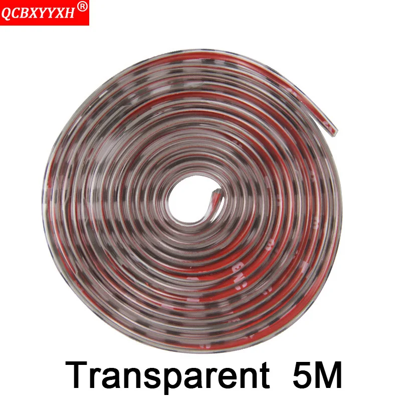 Transparent 5M QCBXYYXH авто-Стайлинг, авто дверь, защита от царапин, защита края, резиновое уплотнение, универсальные анти столкновения, полосы, наклейки, аксессуары - Цвет: Transparent 5M