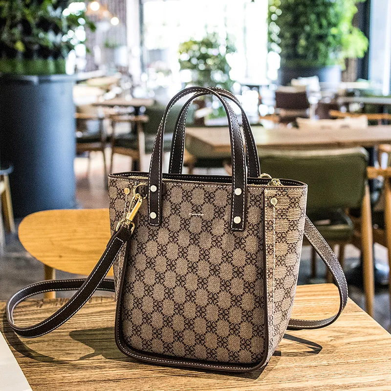 Фото Женская сумка-ведро с принтом простая сумка на одно плечо 2019 | Багаж и сумки