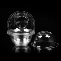 400 pcs 11x5cm plastic bowl transparent dessert disposable small bowl kids wedding party baby disposable tableware round bowls