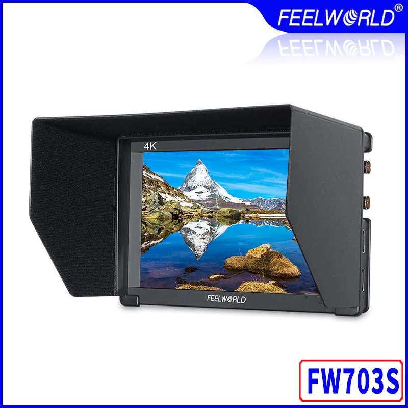 Feelworld FW703S 3G SDI 4K HDMI DSLR 7-дюймовый ЖК-монитор IPS Full HD 1920x1200 портативный полевой