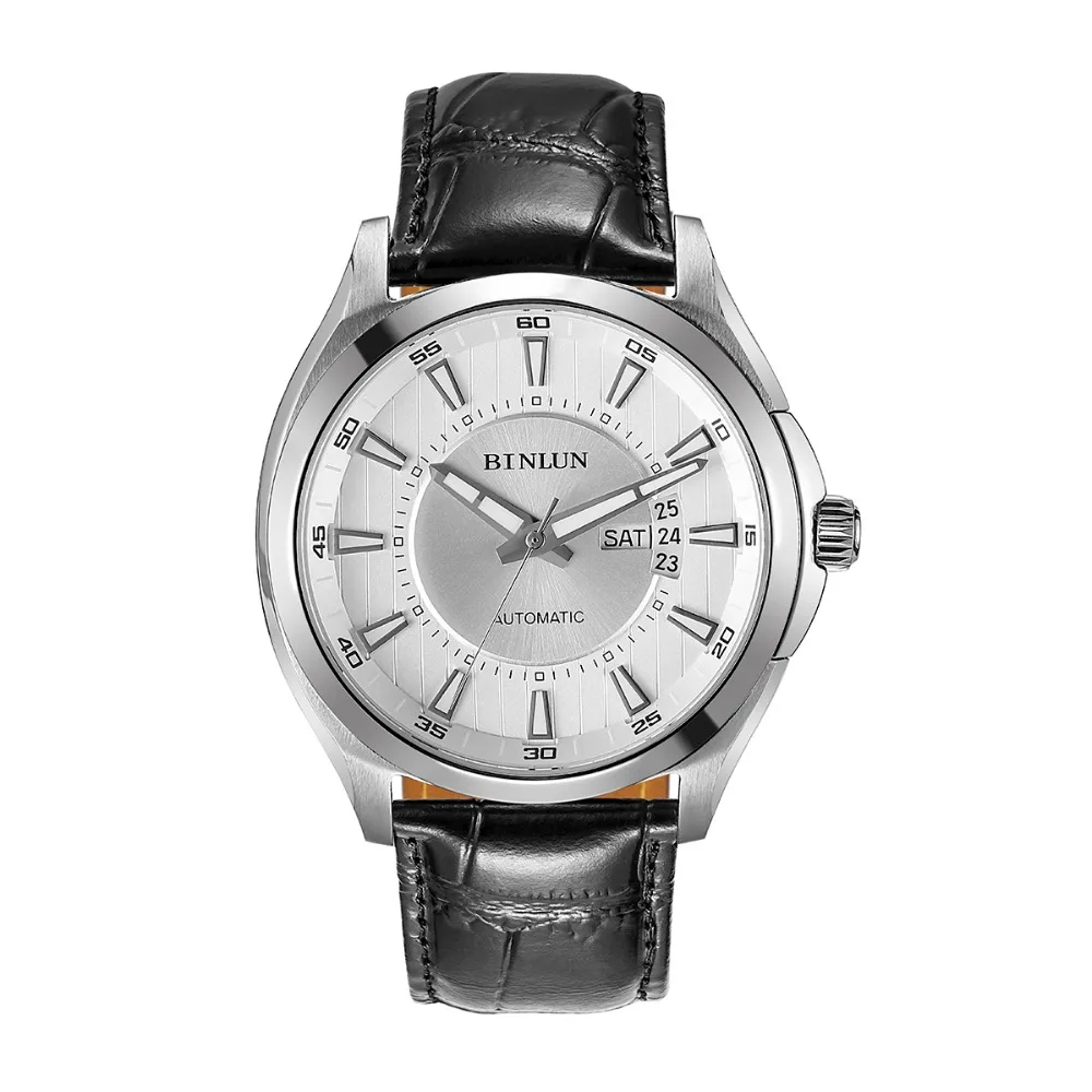 Часы BINLUN Мужские автоматические Классические роскошные механические наручные