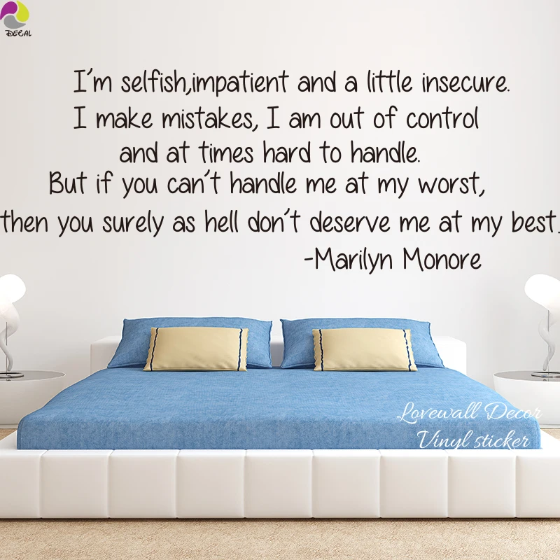 Наклейка на стену с надписью Love Мэрилин Монро|wall decals|wall stickerquote wall sticker |