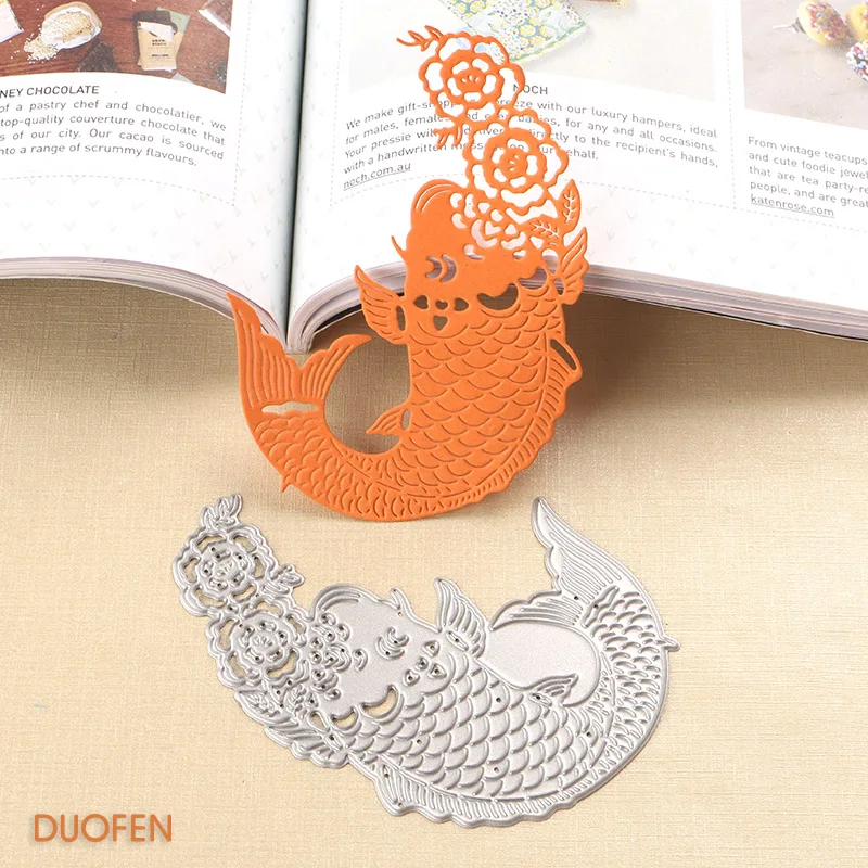 100247 удачная рыба уличные лампы трафарет металла резки штампы для DIY papercraft проект