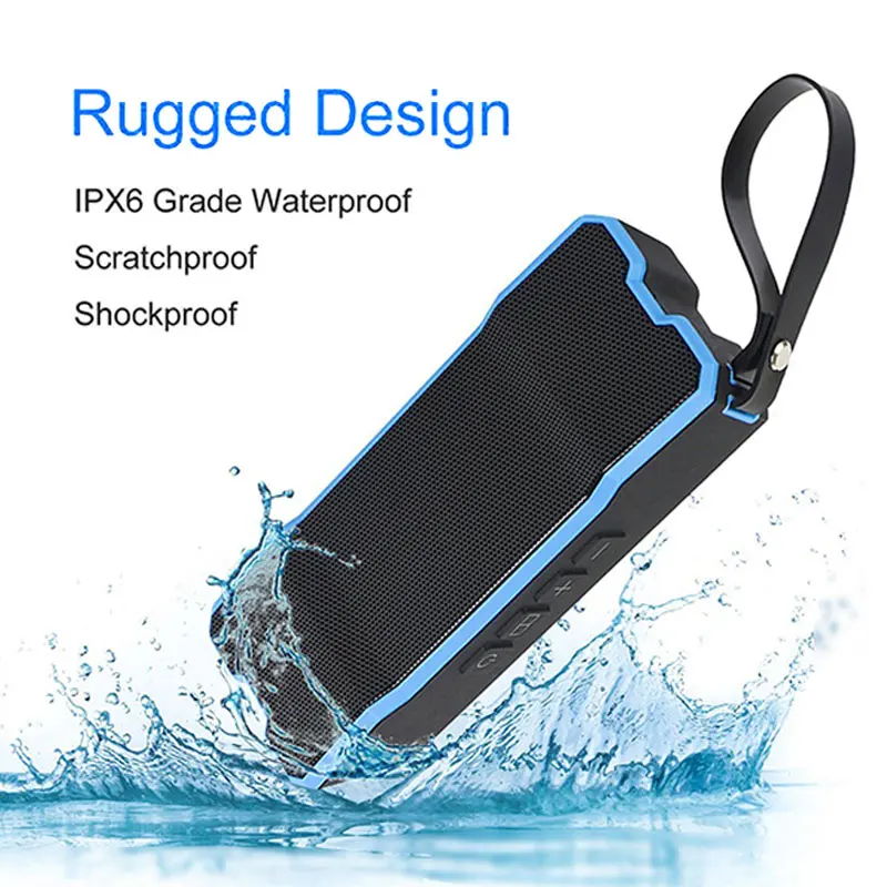 TRANSCTEGO беспроводной bluetooth динамик USB открытый портативный Водонепроницаемый IPX6