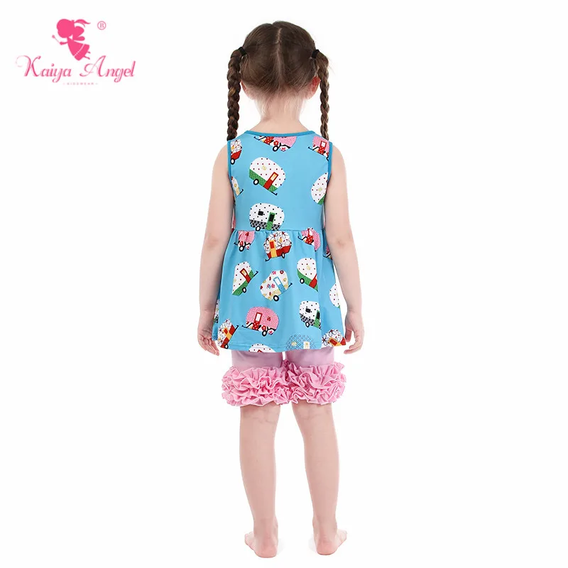 Kaiya Angel Todller/эксклюзивная летняя одежда для девочек топ в синий горошек с