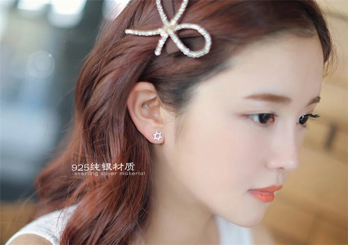 Женские серьги в виде звезд Давида Серебристые | Украшения и аксессуары